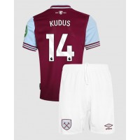 West Ham United Mohammed Kudus #14 Hjemmebanesæt Børn 2024-25 Kortærmet (+ Korte bukser)